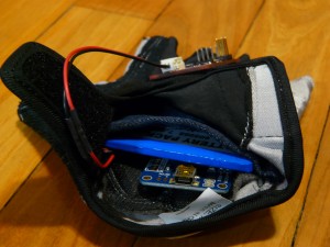 Battery and charger in glove